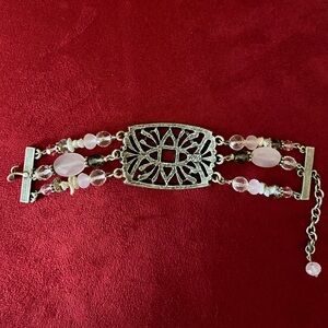 Vintage Crystal and Bead Bracelet - Art Deco